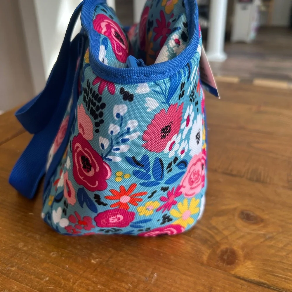 NWT Mainstays Insulated lunch tote floral design 14 x 8”